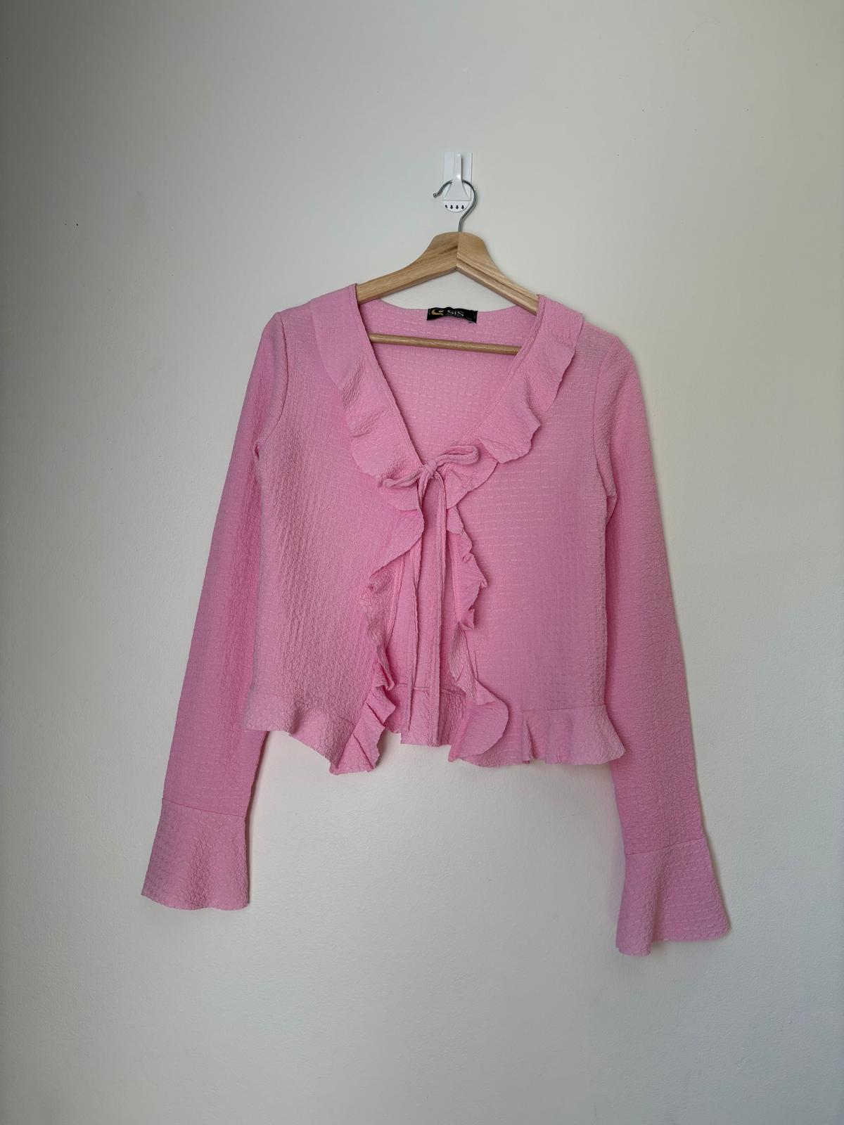 Ruffled blouse (pink)