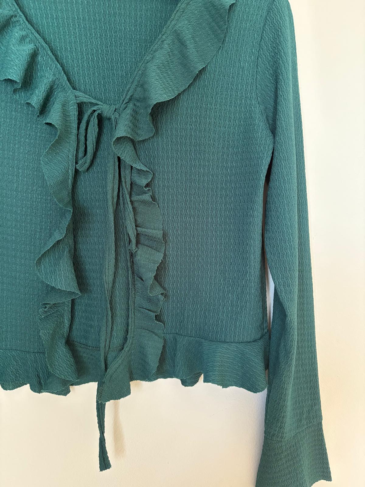 Ruffled blouse (Dark Green)