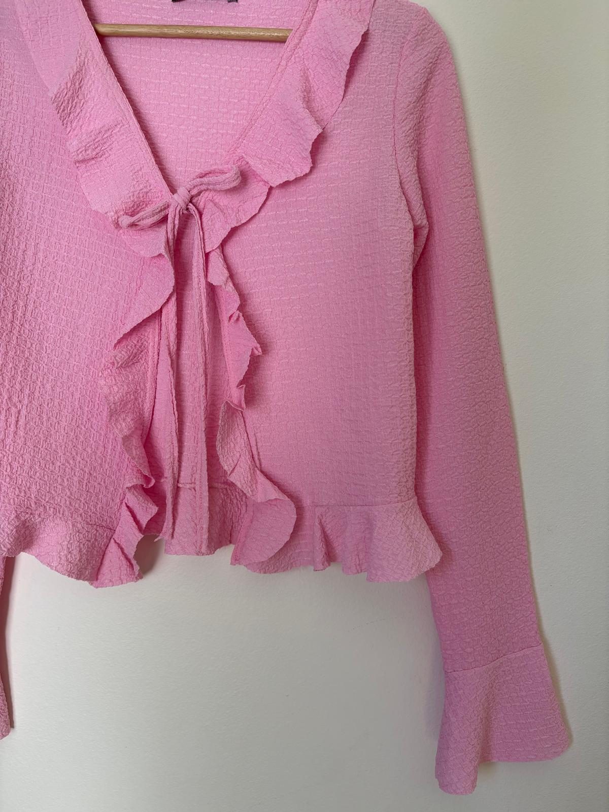 Ruffled blouse (pink)