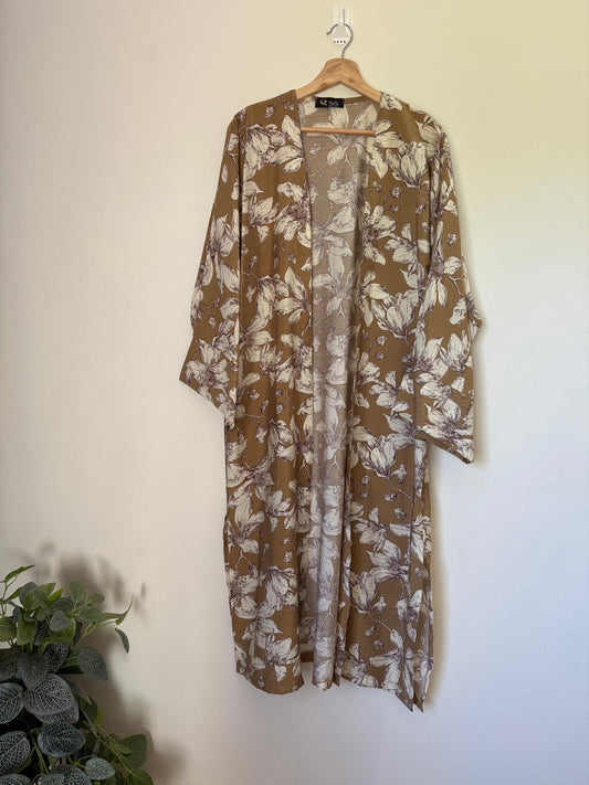 Floral Kimono (Marigold & White)