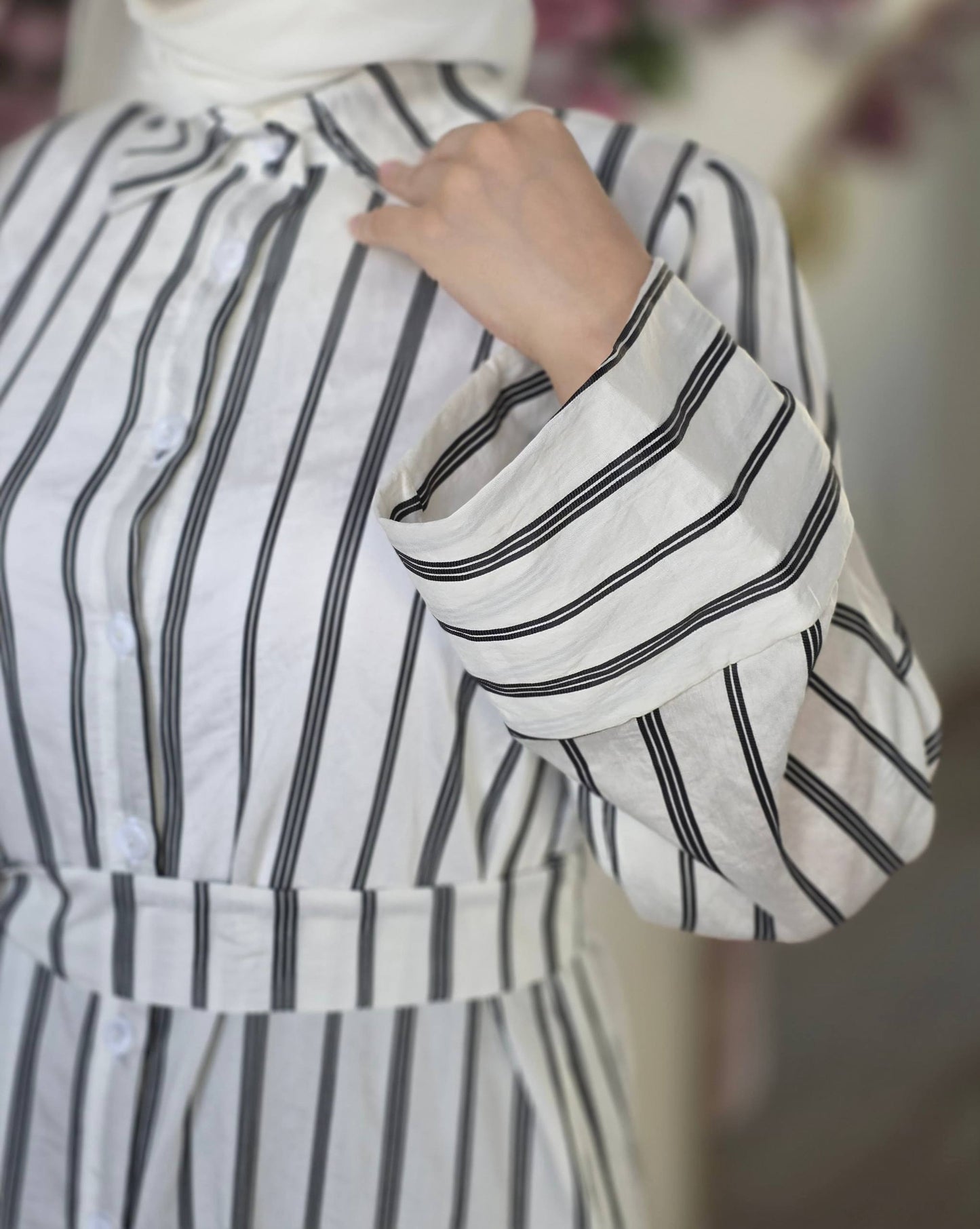 Judy Dress (White & Black)