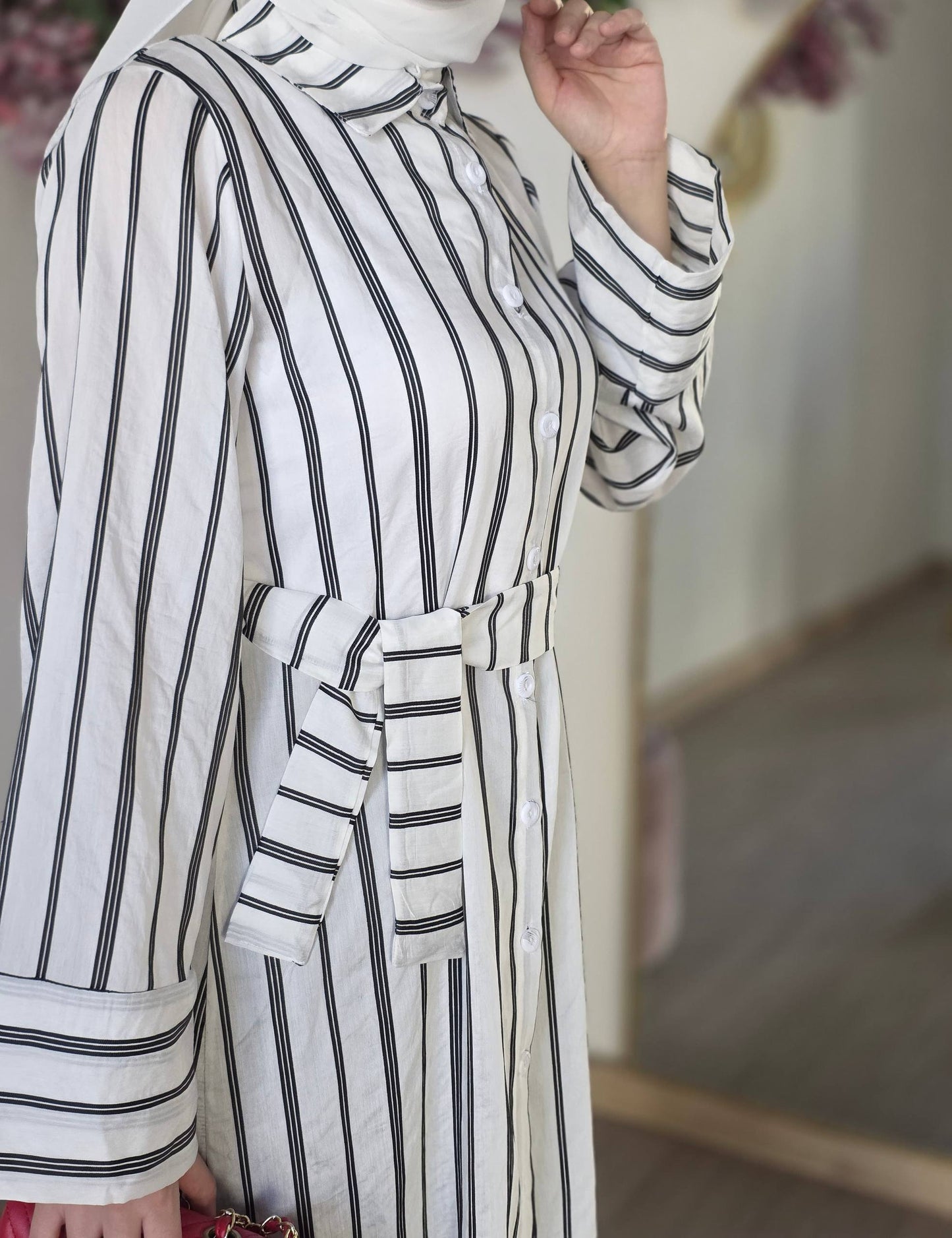 Judy Dress (White & Black)