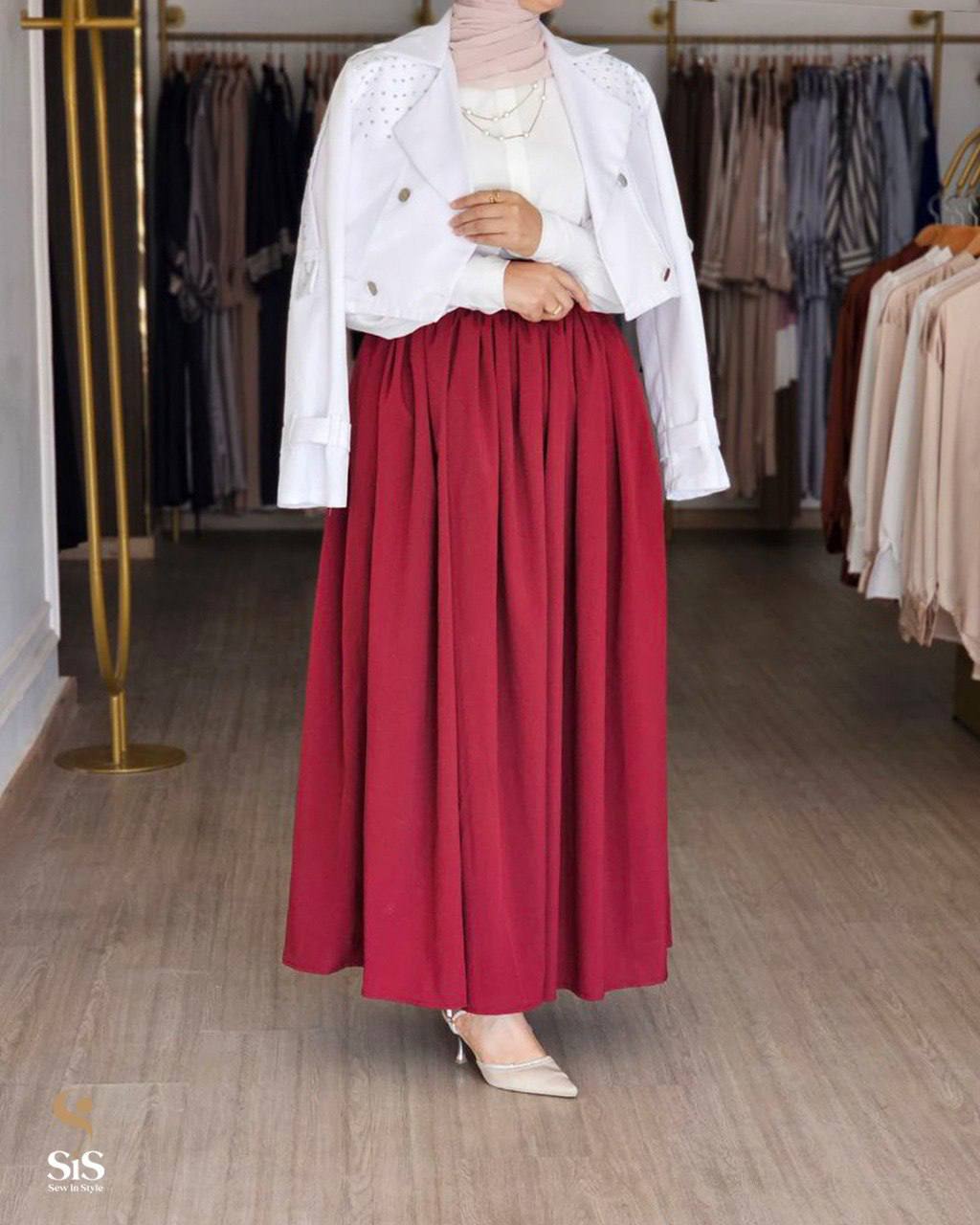 Mia skirt (Maroon)