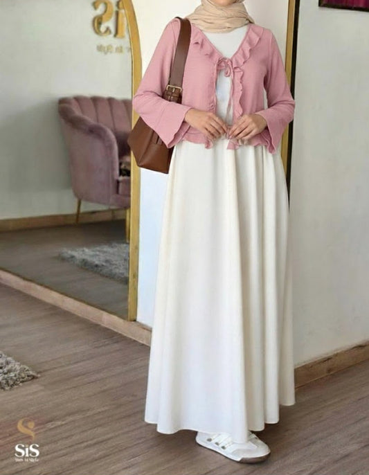Ruffled blouse (pink)