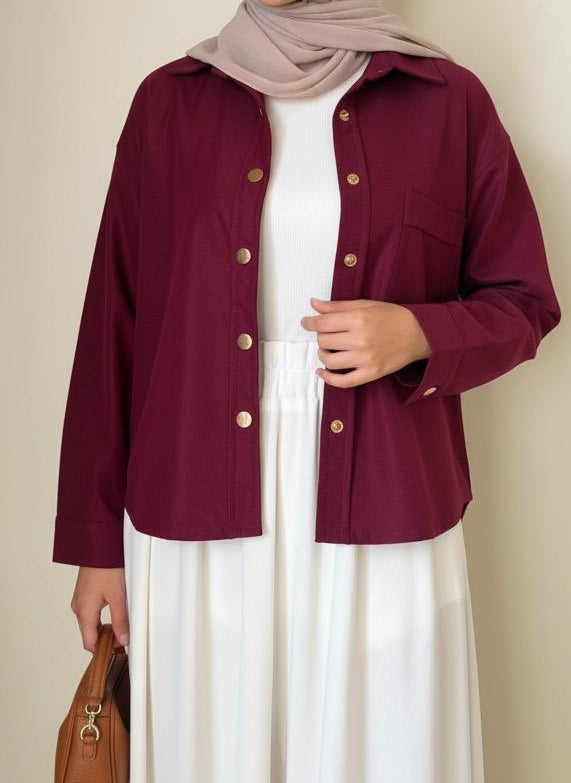 Crop jacket(maroon)