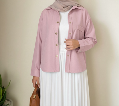 Crop jacket(pink)