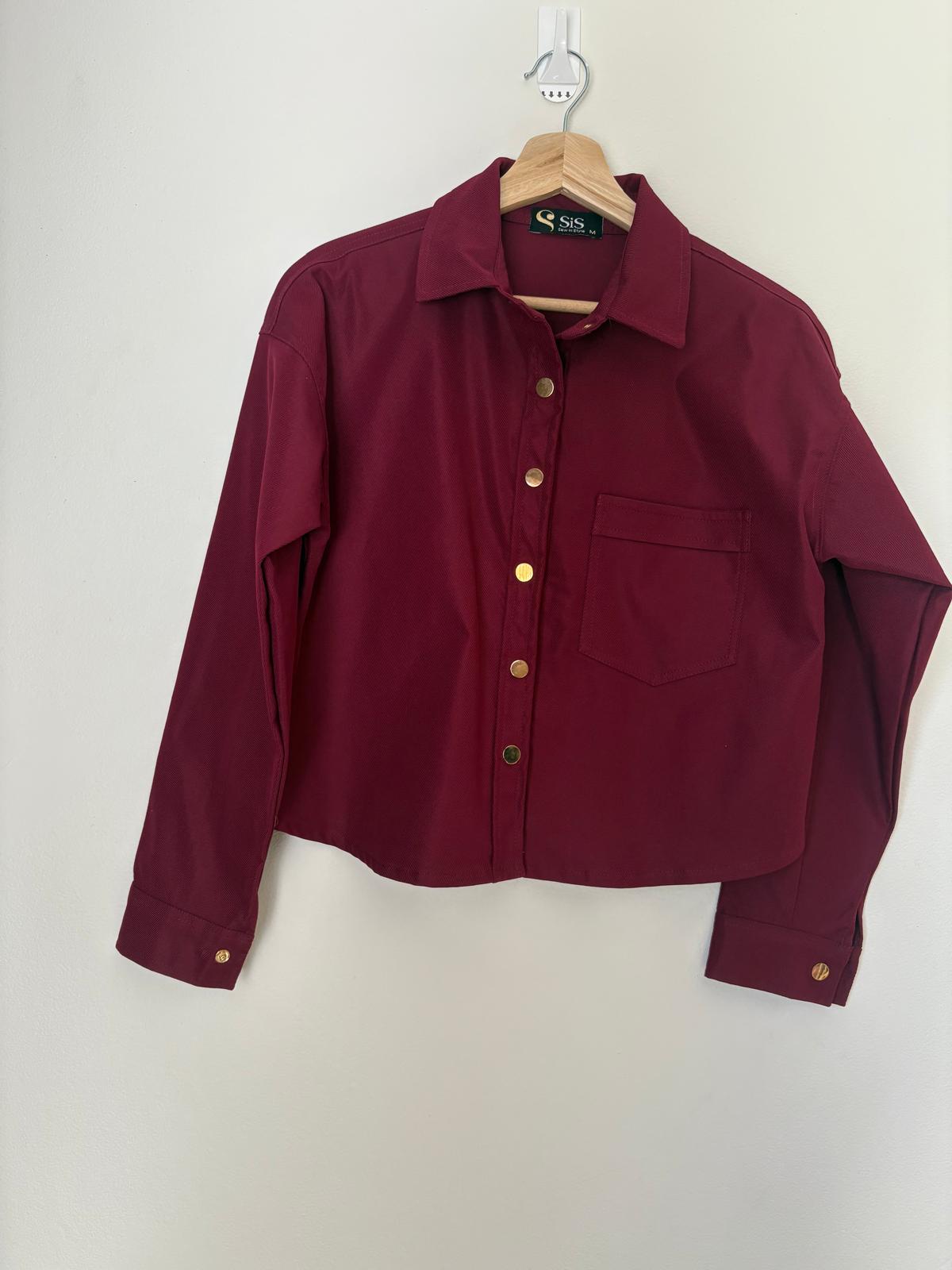 Crop jacket(maroon)