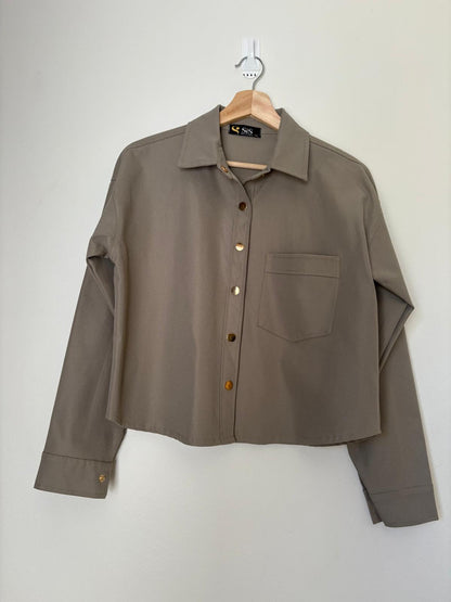 Crop jacket(olive)