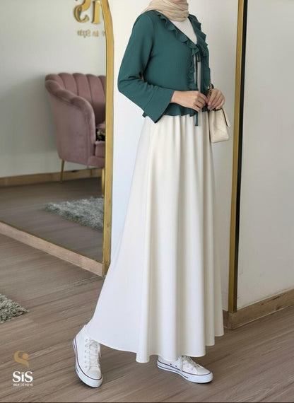 Ruffled blouse (Dark Green)