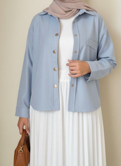 Crop jacket(baby blue)
