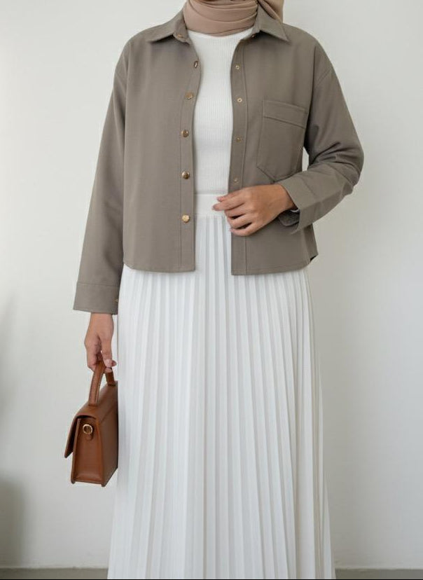 Crop jacket(olive)