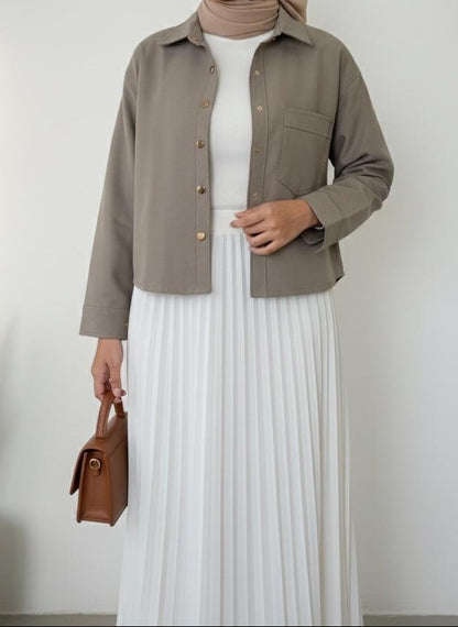 Crop jacket(olive)