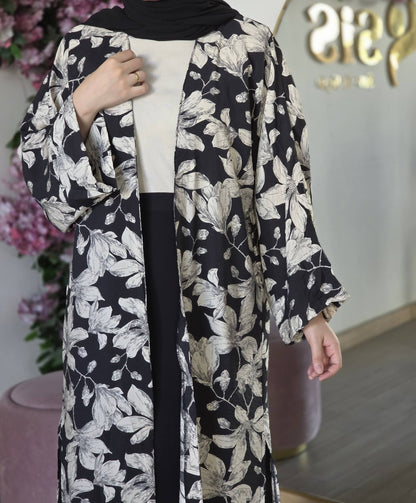 Floral Kimono (Black & White)