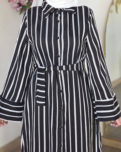 Judy Dress (Black & White)